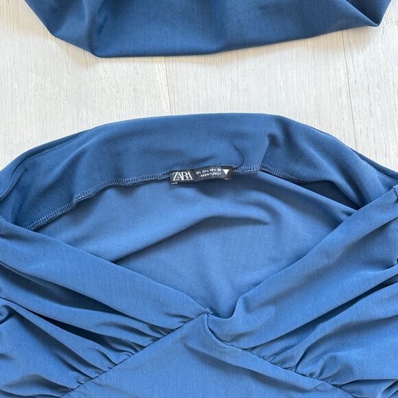 Zara Blue Skirt and Top Set Size Large - Picture 3 of 8